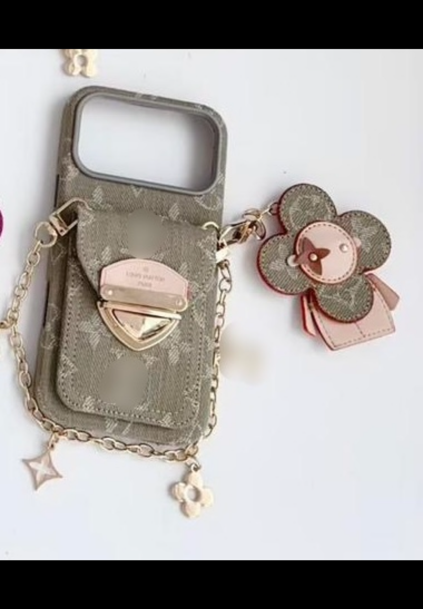 Luxe floral wristlet case