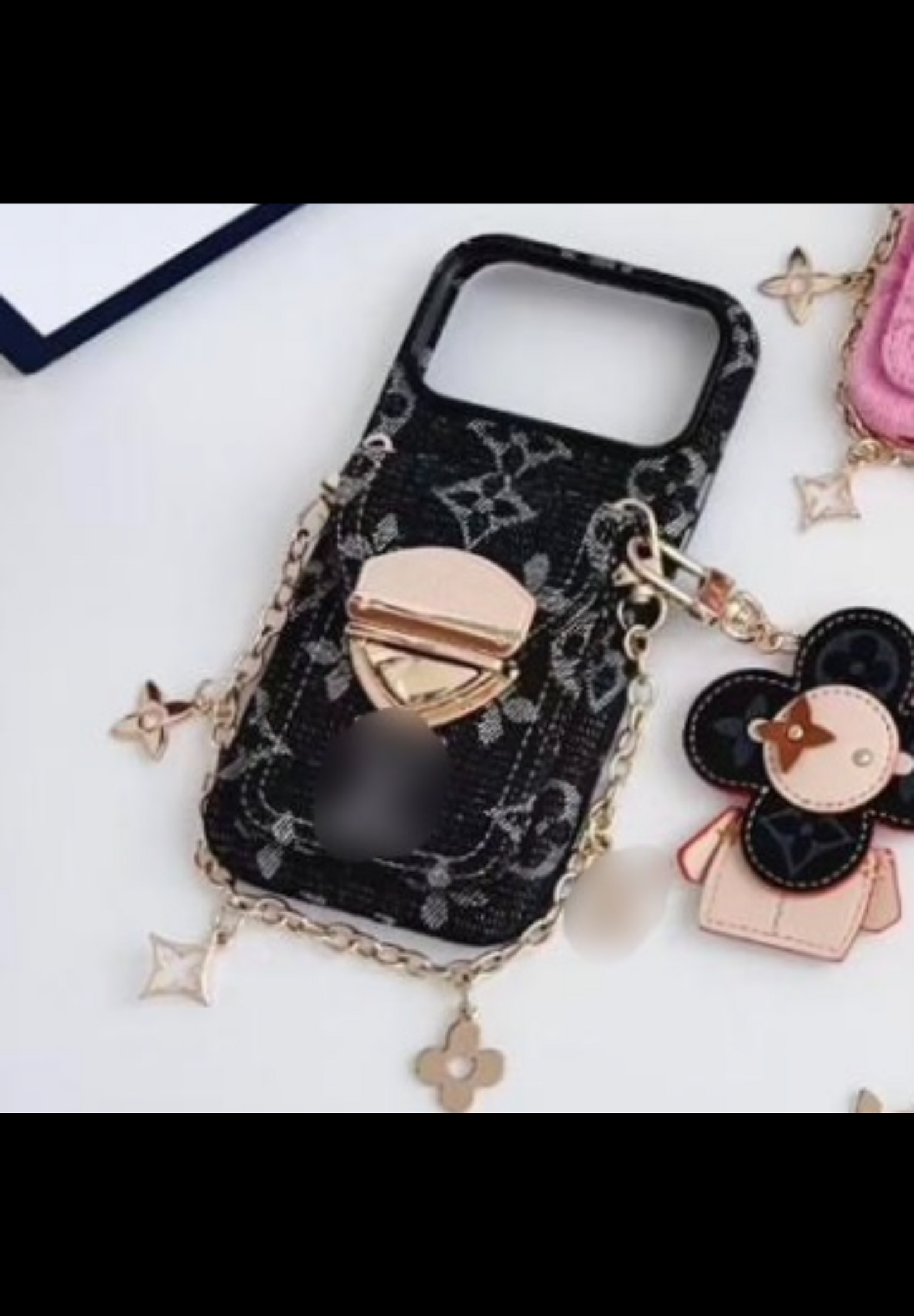 Luxe floral wristlet case