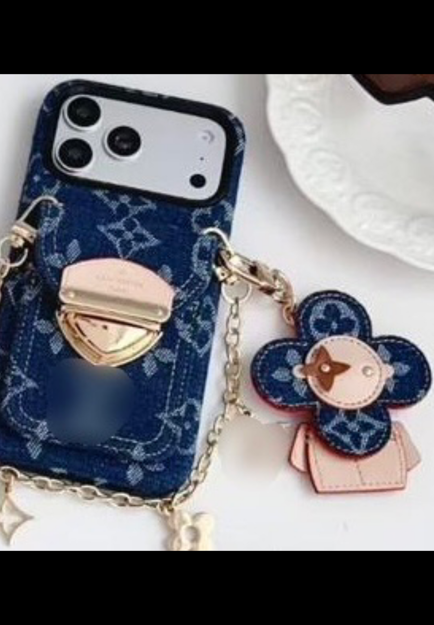 Luxe floral wristlet case